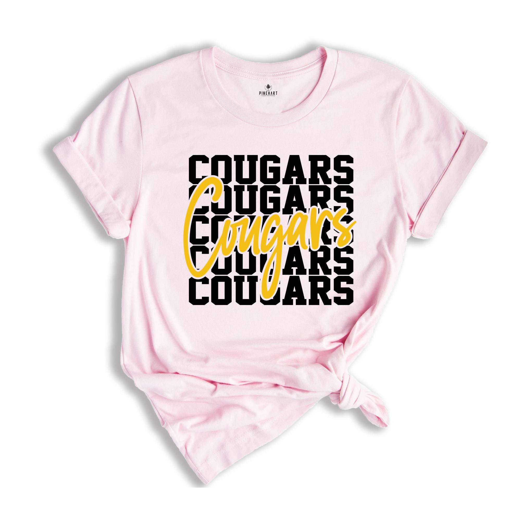 Team Mascot Cougars Team Shirt, Cougars Team Spirit Gift, Cougars Fan Shirt, Cougars School Shirt, Cougars School Spirit