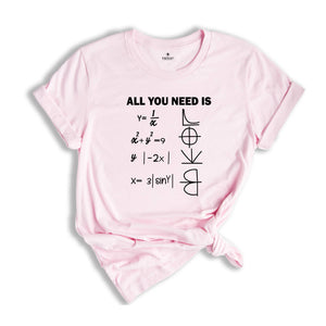 All I Need is Love Shirt, Cute Math Shirt, Valentines Day Shirt, Math Coordinate Plate Tee, Love Is All You Need