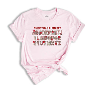 Teacher shirt,Christmas Alphabet shirt,Christmas Teacher tshirt,Santa' s favorite teacher,Christmas Classroom,Alphabet Kindergarten T-Shirt