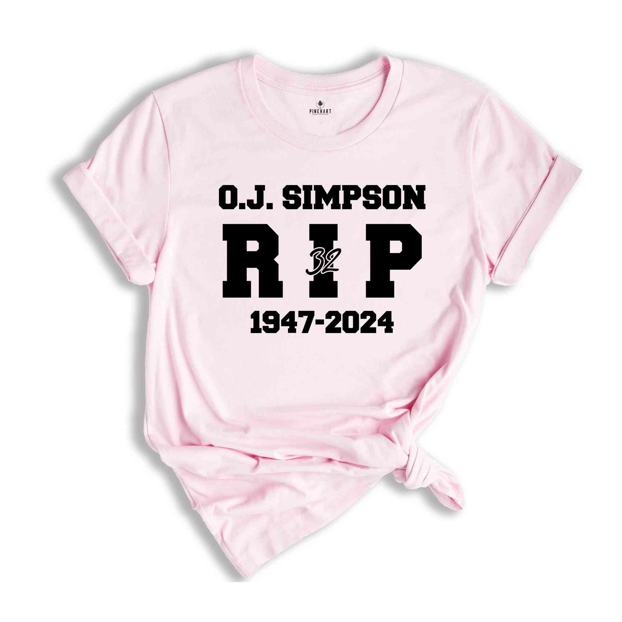 O.J Simpson 1947-2024 Shirt, Thanks For Memories Simpson Shirt, Rest In Peace, RIP OJ Simpson Shirt, O.J Simpson, OJ Simpson Tshirt