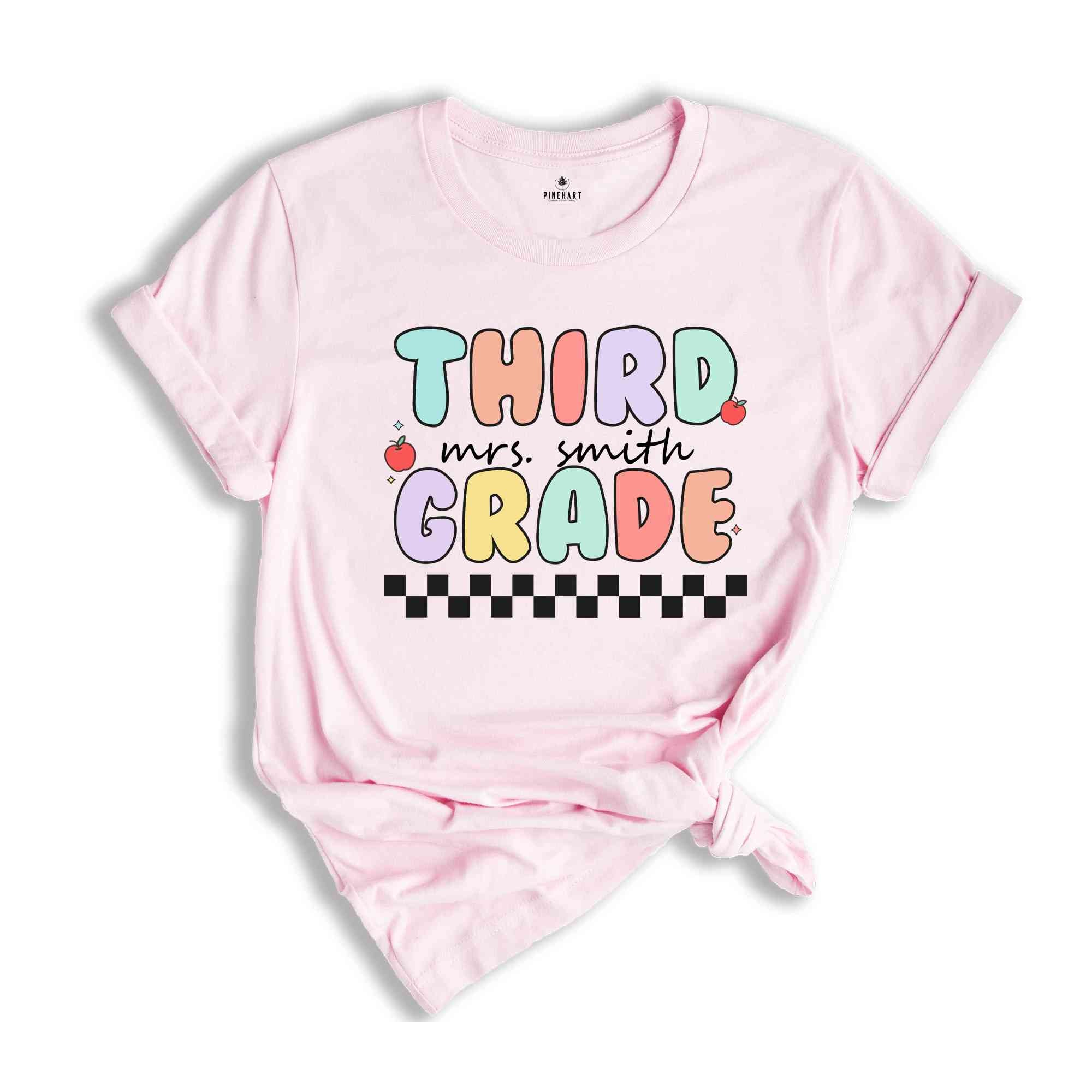 Third Grade Teacher Shirt, Custom Teacher Shirt, 3rd Grade Shirt, Back to School, Teacher Appreciation, Custom Teacher Shirt