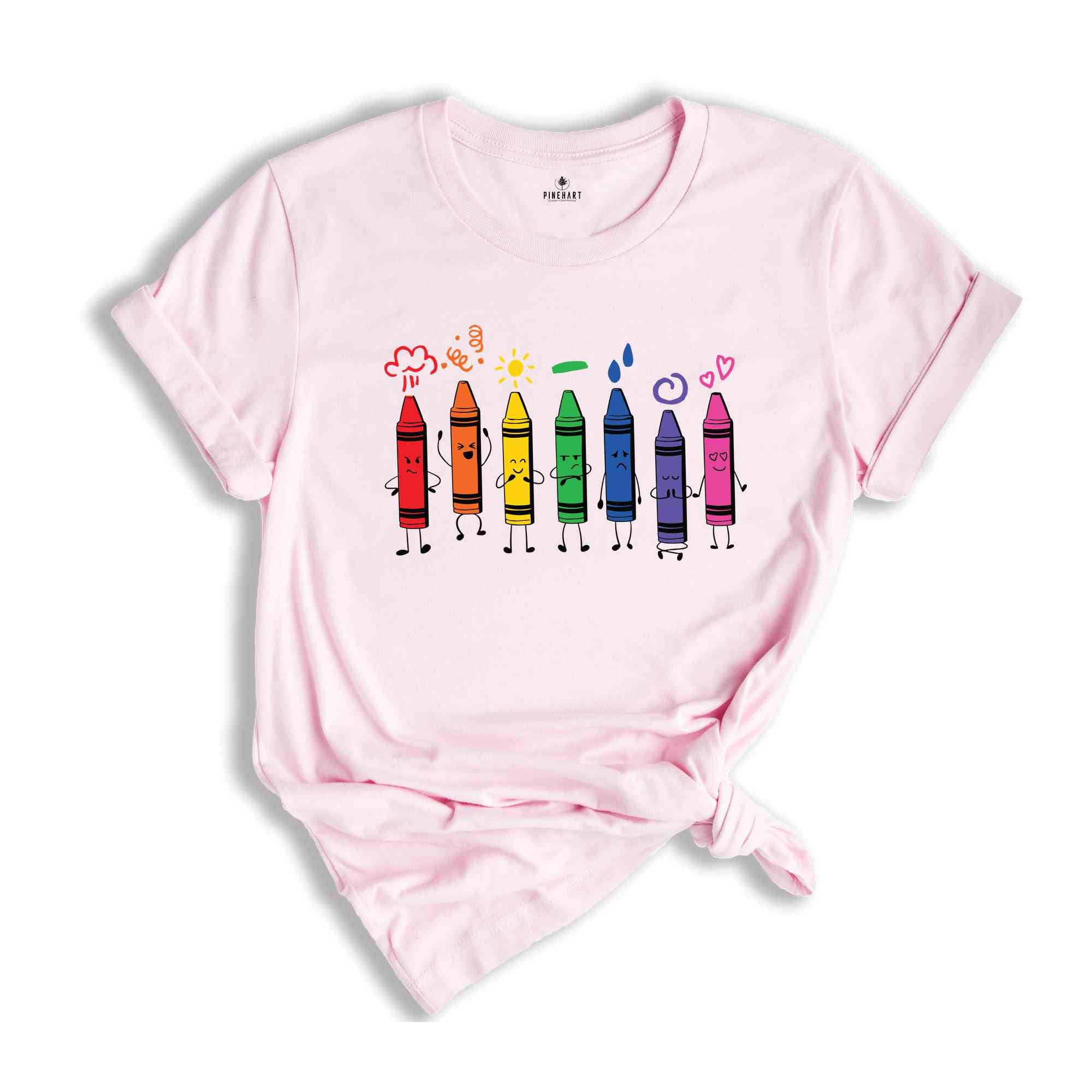 Cute Crayons Shirt, Crayons Teacher Tee, Art Teacher Shirt, Kindergarten Teacher, Teacher Life Shirt, Gifts For Teachers