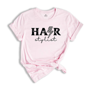 Retro Hair Stylist Shirt, Hair Stylist Shirt, Checker Hair Stylist Shirt, Hair Dresser Shirt, Cosmetologist Shirt, Hair Hustler Shirt