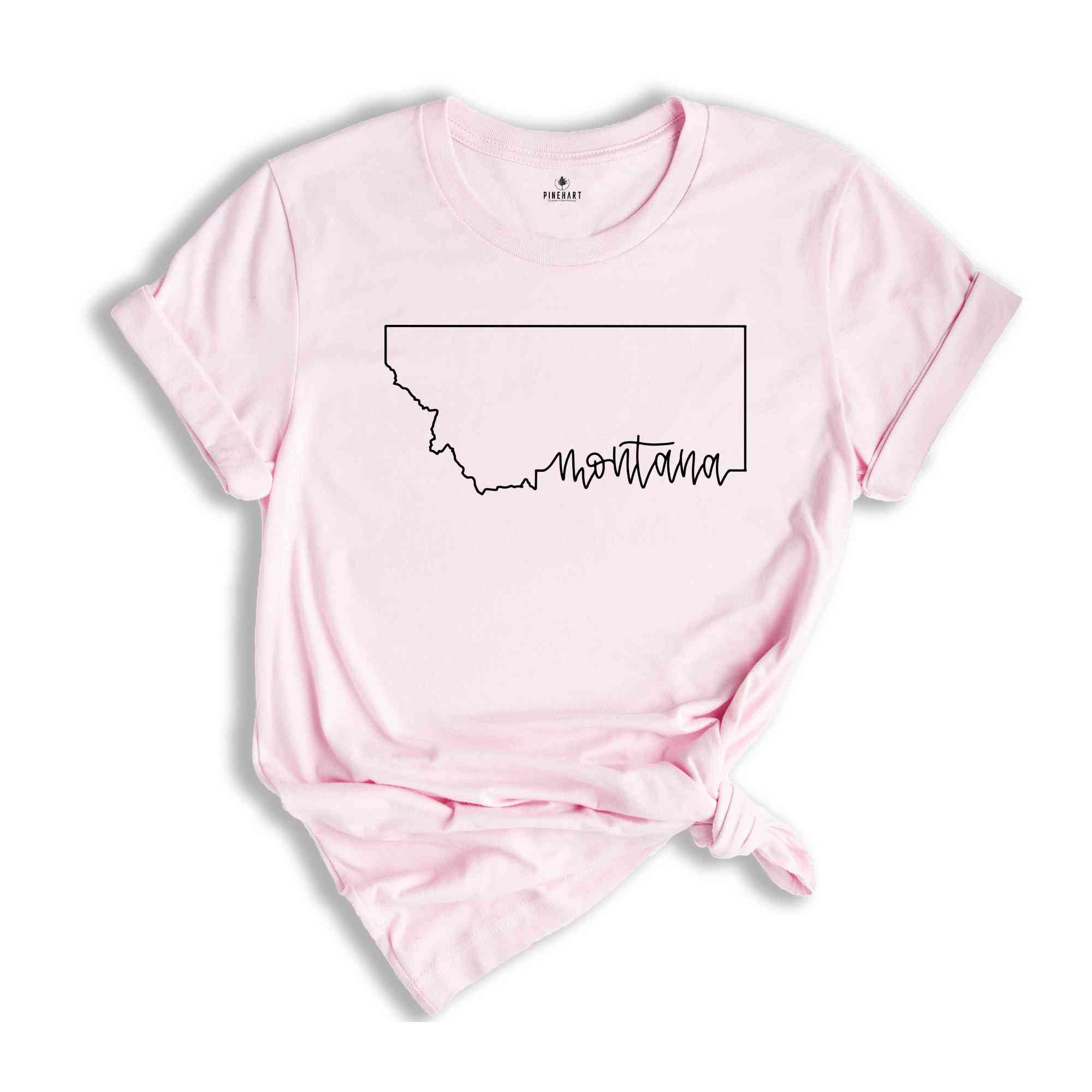 Montana State Shirts, Montana State Map Shirt, Montana Mom Shirt,Montana Travel Gift, Montana Clothing, Montana Lover Shirt, Montana Apparel