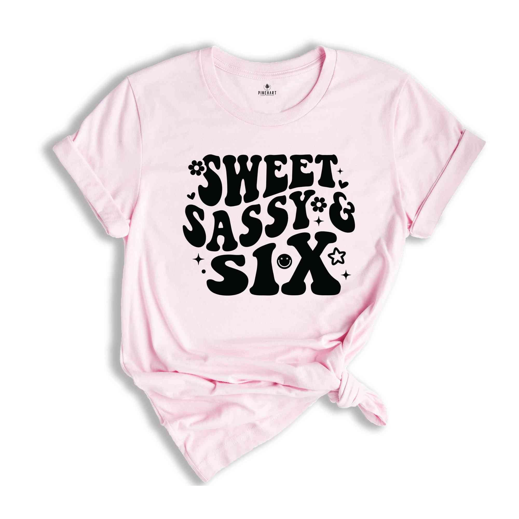 Sweet Sassy Six Shirt, Birthday Girl Shirt, Cute Birthday Shirt, Tie Dye Shirt, Birthday Party Shirt Girl, Birthday Gift, Kids Tshirt