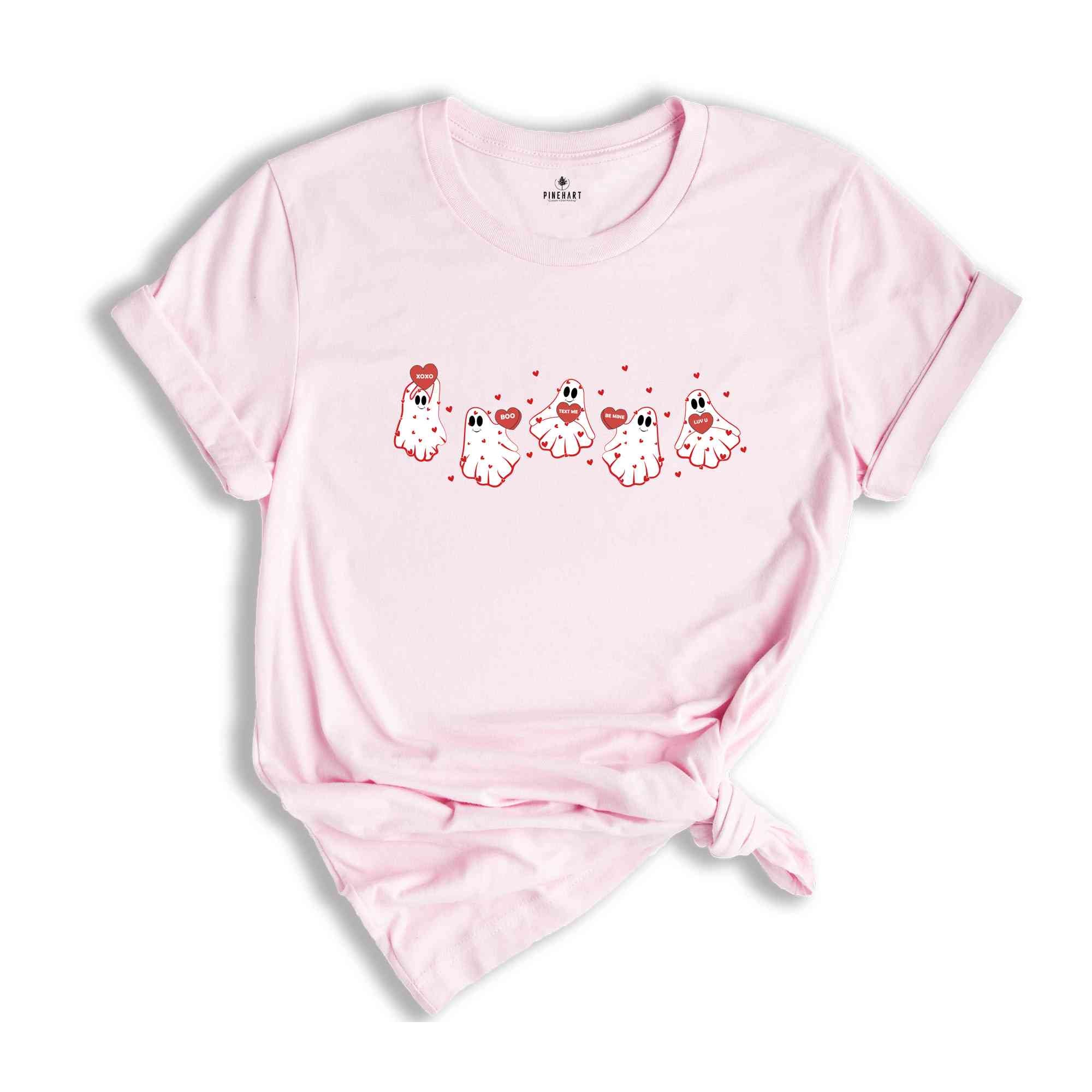 Valentine's Day Ghost Shirt, Be My Boo Shirt, Valentine Day Gift, Valentines Day Shirt, Conversation Hearts Shirt