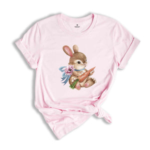 Baby Bunny Easter Carrot Shirt, Cute Bunny T-Shirt, Rabbit Shirt, Rabbit Lover Gift, Cute Easter Tee, Bunny Lover Gift