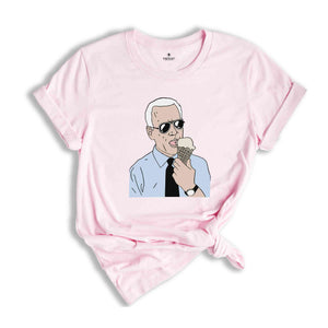 Joe Biden Eating Ice Cream T-Shirt, Biden Shirt, Political Tee, Ice Cream Tee, Joe Biden Conservative Shirt