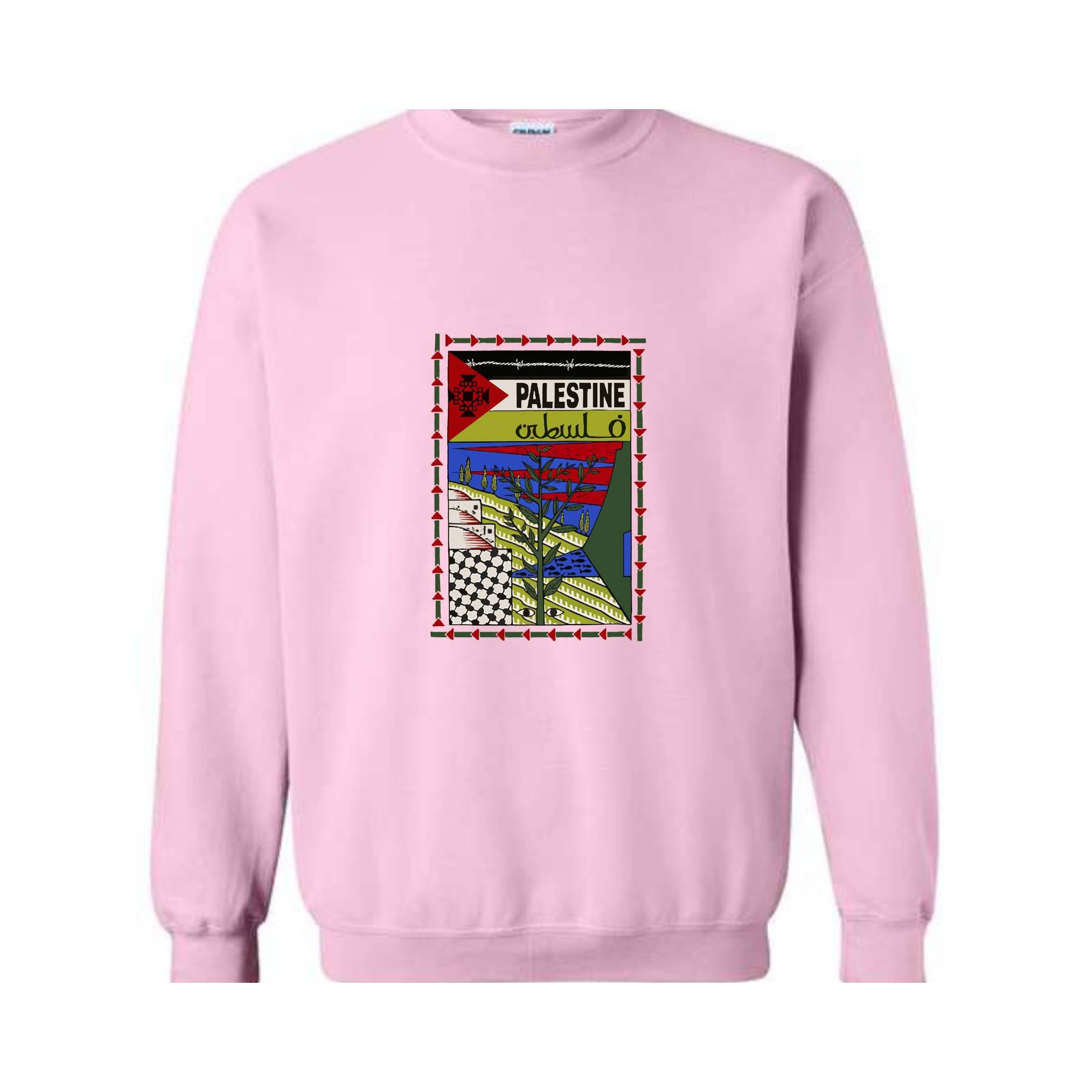 Palestine Sweatshirt, Free Palestine Sweatshirt, Arabic Palestine Sweatshirt, Palestine Map Sweatshirt