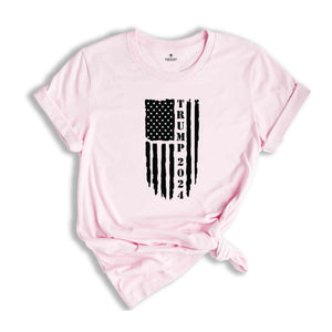 Trump 2024 American Flag T-Shirt, Trump Shirt, Election T-Shirt, Patriotic Gifts, Trump Voting Shirt, Republican Shirt