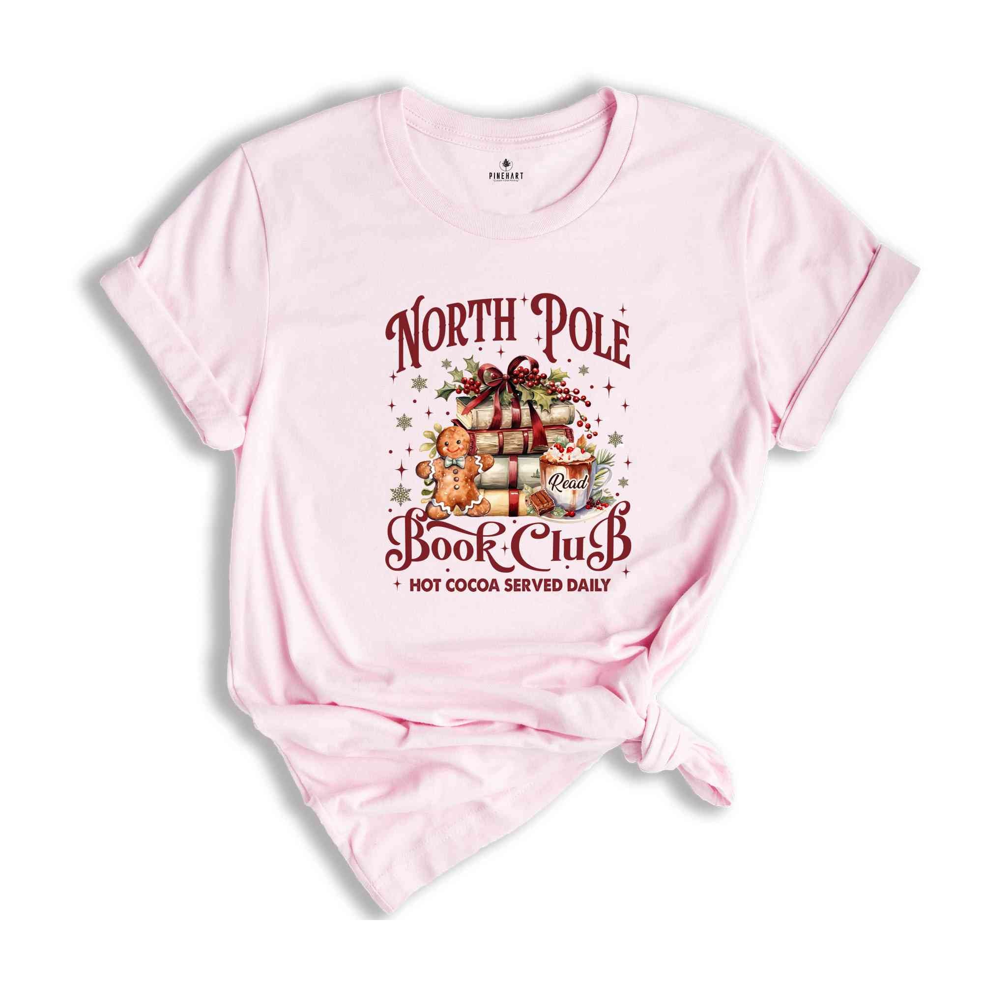 North Pole Book Club Shirt, Bookworm Christmas Shirt, Book Lover Christmas, Librarian Christmas, Bookish Shirt, Bookworm Gift