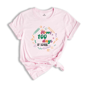 Happy 100 days of school Shirt, Teacher Shirt, 100th Day Of School, Student Shirt, Back to School Shirt, Favourite Teacher Tee