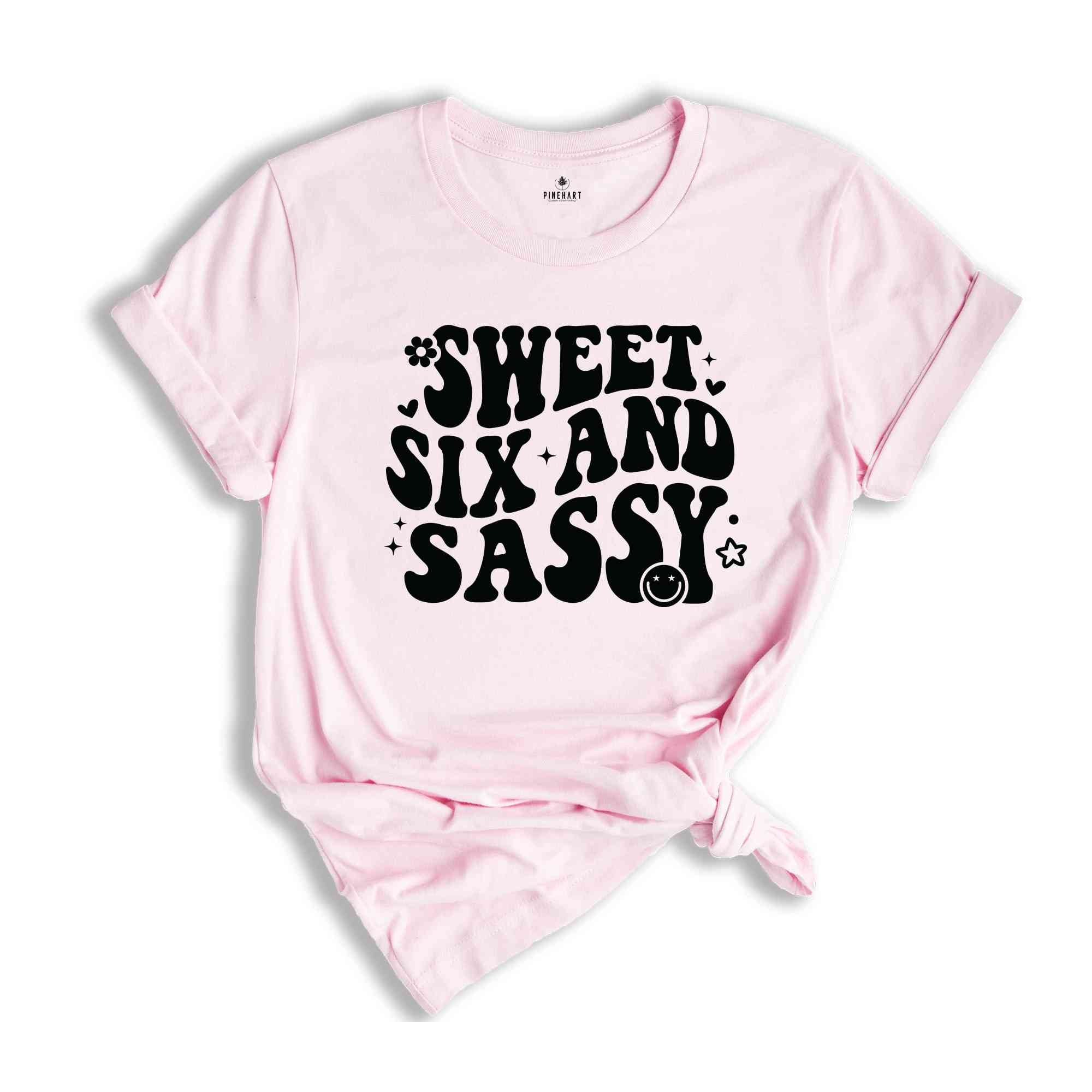 Sweet Six And Sassy Shirt, Birthday Girl Shirt, Cute Birthday Shirt, Tie Dye Shirt, Birthday Party Shirt Girl, Birthday Gift, Kids Tshirt