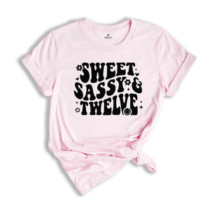 Sweet Sassy Twelve Shirt, Birthday Girl Shirt, Cute Birthday Shirt, Tie Dye Shirt, Birthday Party Shirt Girl, Birthday Gift, Kids Tshirt