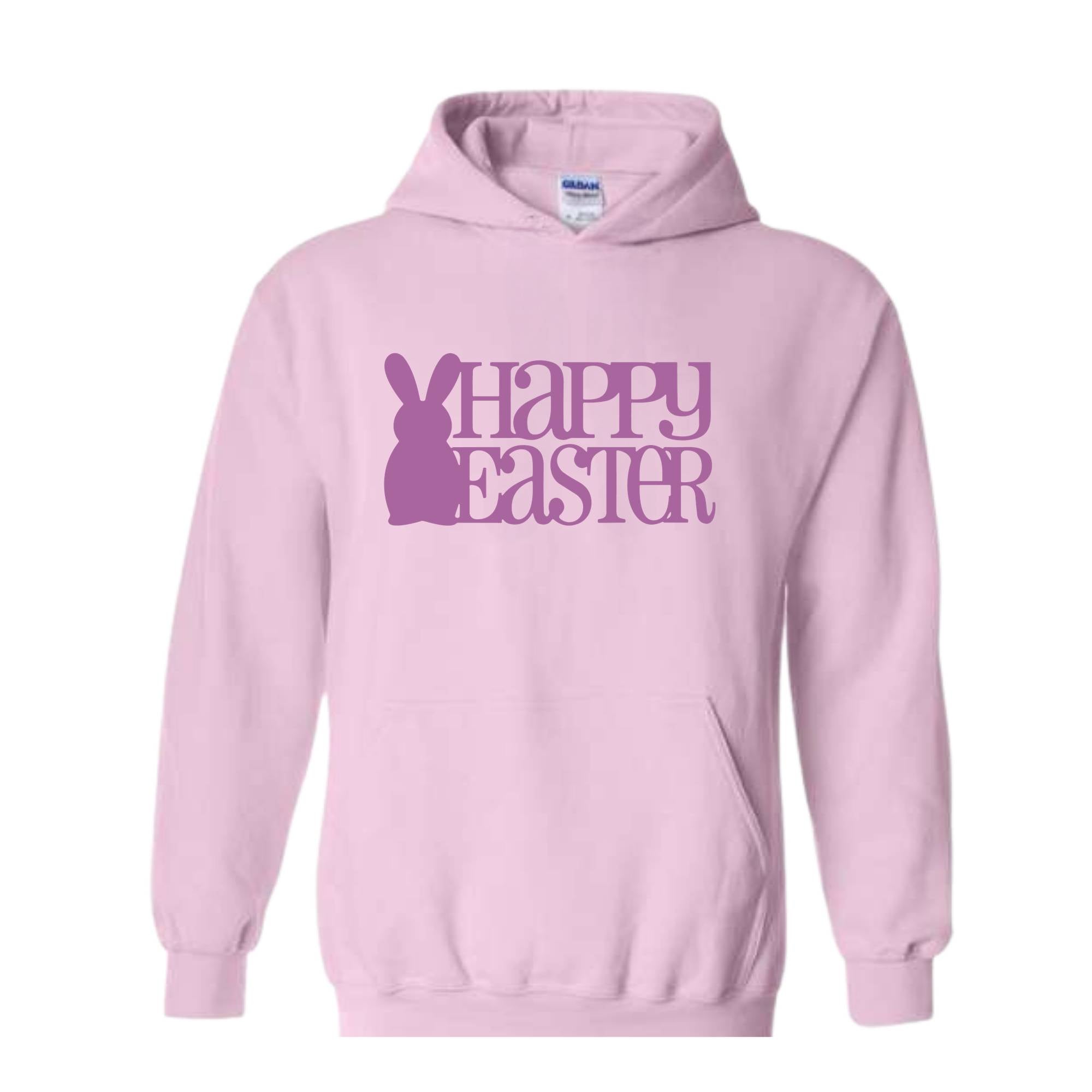 Happy Easter Hoodie, Rabbit Hoodie, Easter Sweater, Spring Hoodie, Easter Gift, Happy Rabbit Hoodie