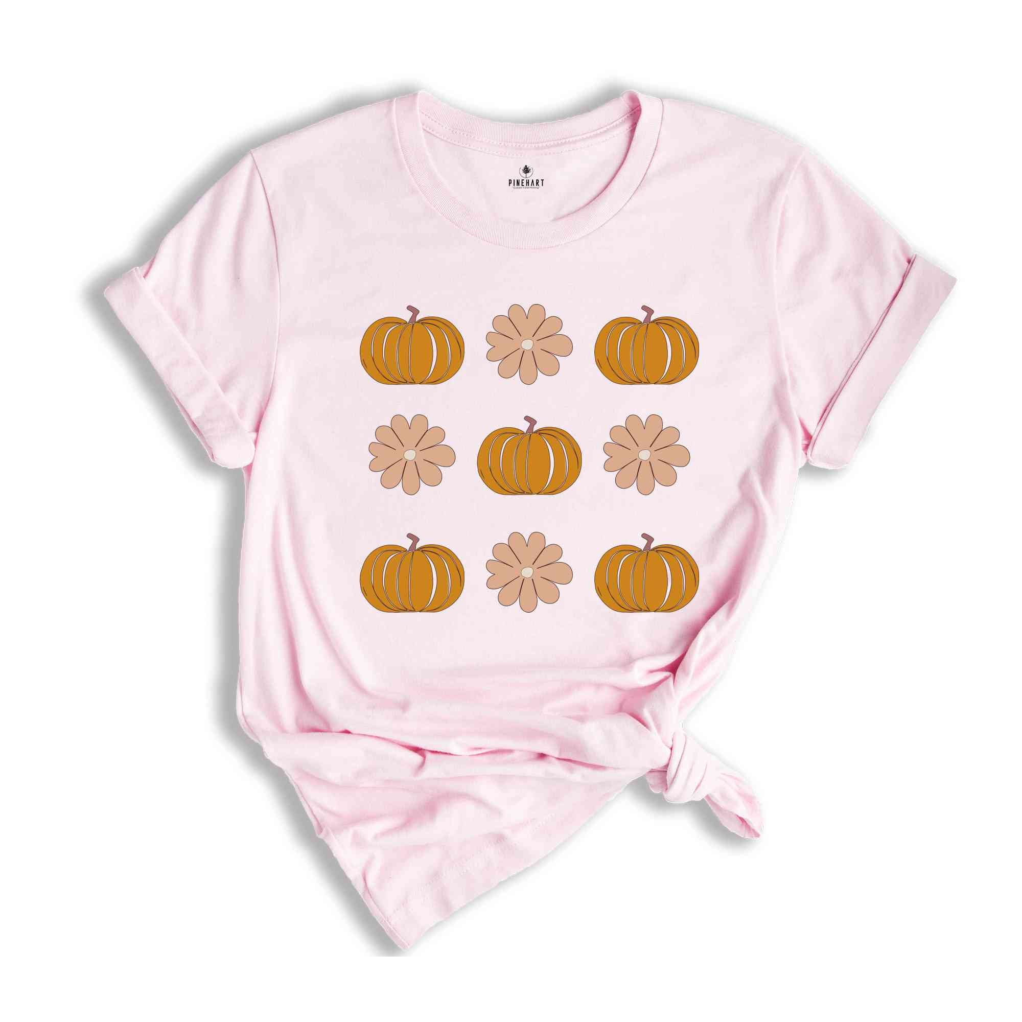 floral Pumpkins Shirt, Retro Pumpkin Shirt, Cute Fall Shirt, Halloween tee, Retro Halloween Shirt, Fall Shirt, Trendy Mom Shirt