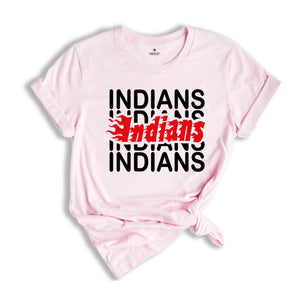 Indians Team Mascot Shirt, Indians Team Shirt, Indians Football Shirt, Indians School Tee, Indians School Spirit Shirt