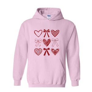 Coquette Valentine Hoodie , Coquette Bow Hoodie , Valentine Bow Sweatshirt, Coquette Valentine Sweatshirt, Valentine Gift