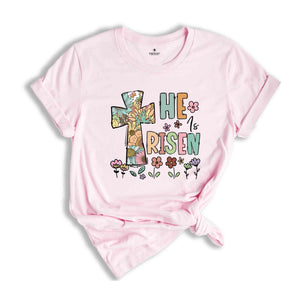 He Is Risen Easter Day Shirt, Faith Shirt, Happy Easter Shirt, Religious Shirt, Christian Apparel, Jesus Easter Shirt, Easter Family Shirt