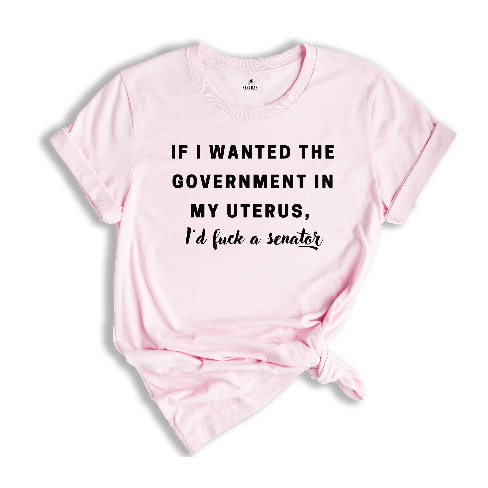 If I wanted the Government in my Uterus I would Have F*cked a Senator Shirt, Pro Choice Tee, Texas Protest Shirt, Women's Rights Shirt