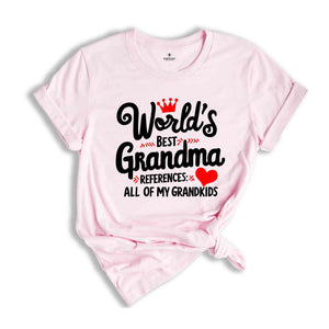 World's Best Grandma Shirt, According to My Grandkids T-Shirt, Mother's Day Gift for Grandma Tee, Gift For Grandma