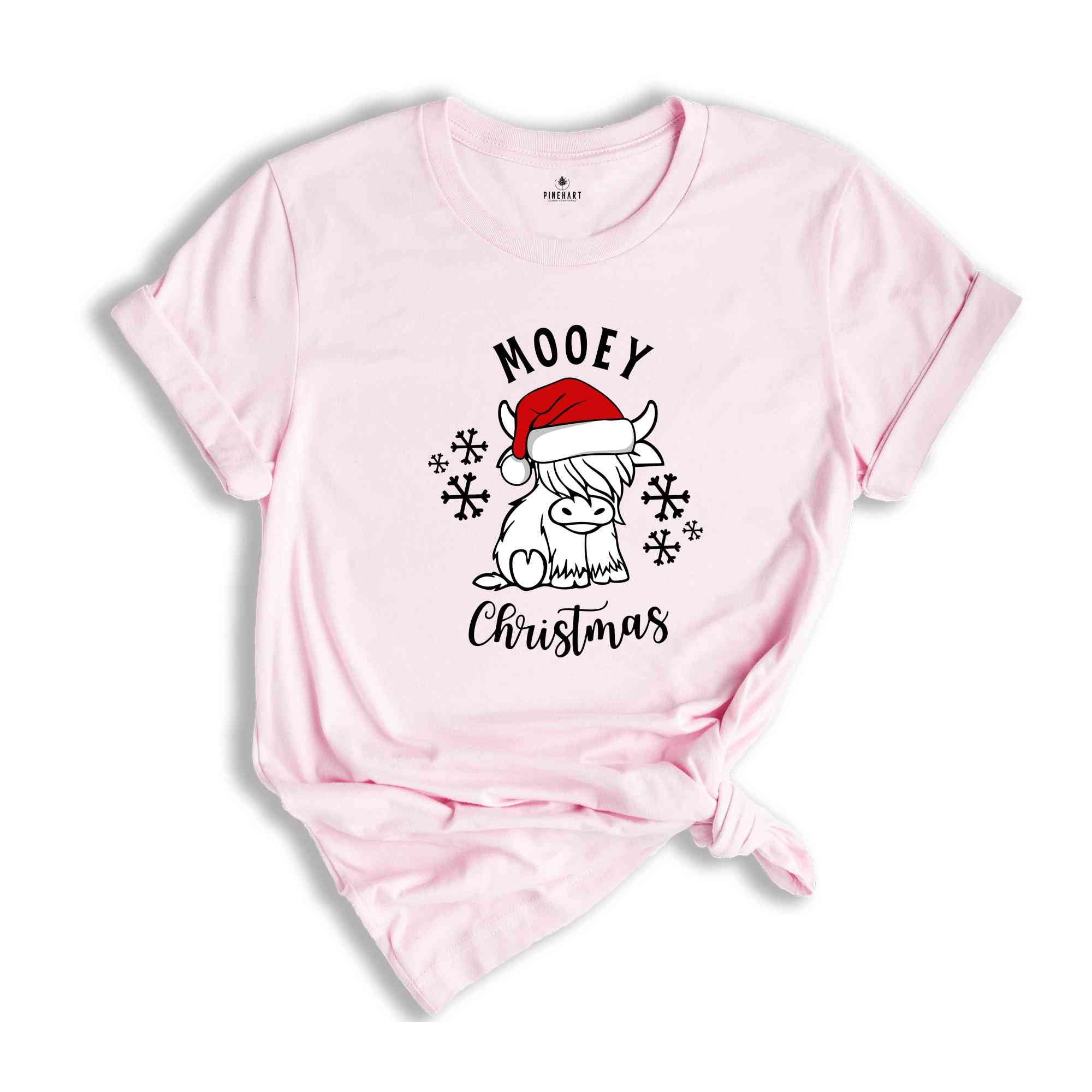 Mooey Christmas Shirt, Western Christmas Tee, Christmas Heifer Shirt, Xmas Cow Shirt, Christmas Cow Lover Tee