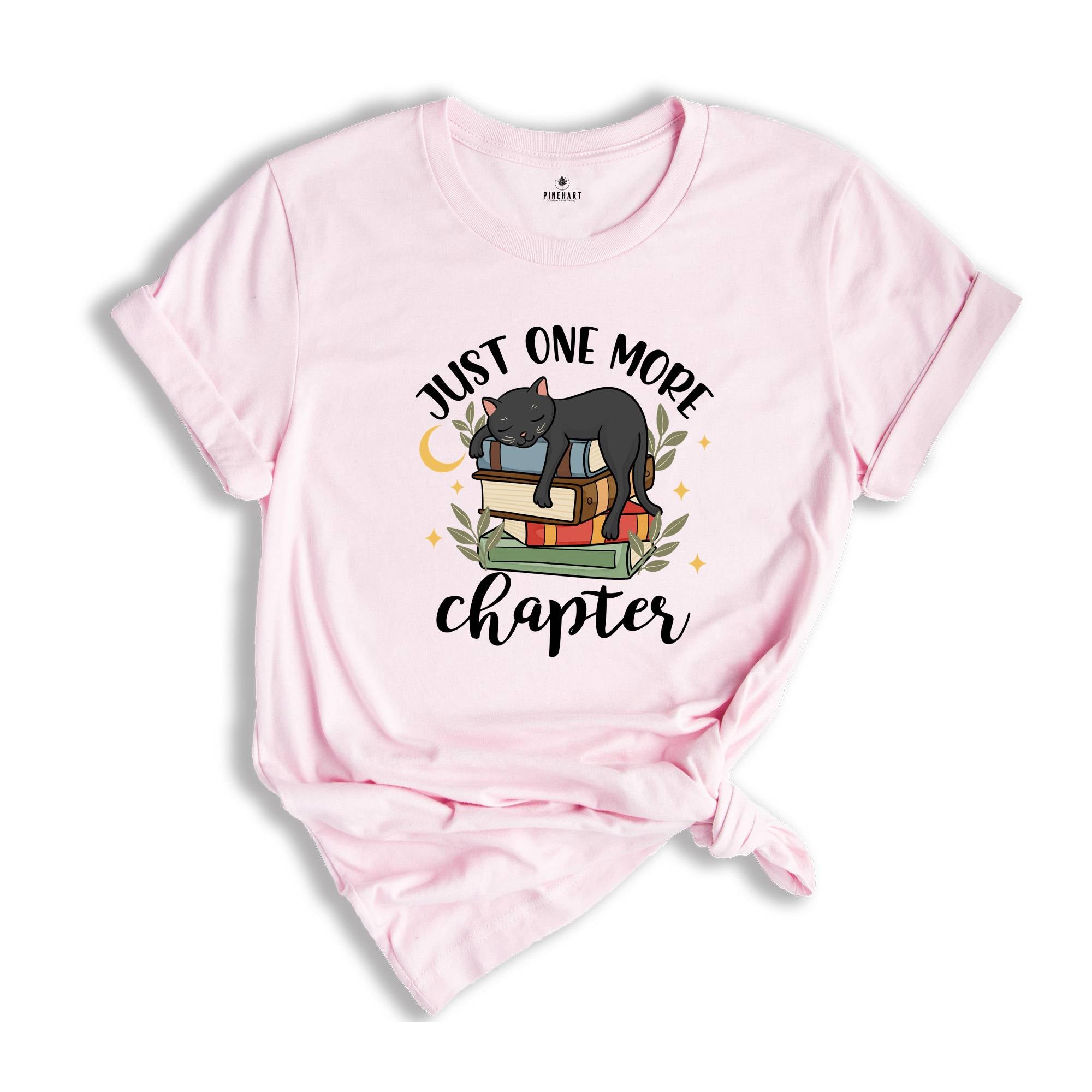 Just One More Chapter Adorable Cat Shirt, Book Lover Shirts, Librarian Shirt, Book Nerd Shirt, Gift For Book Lover, One More Chapter