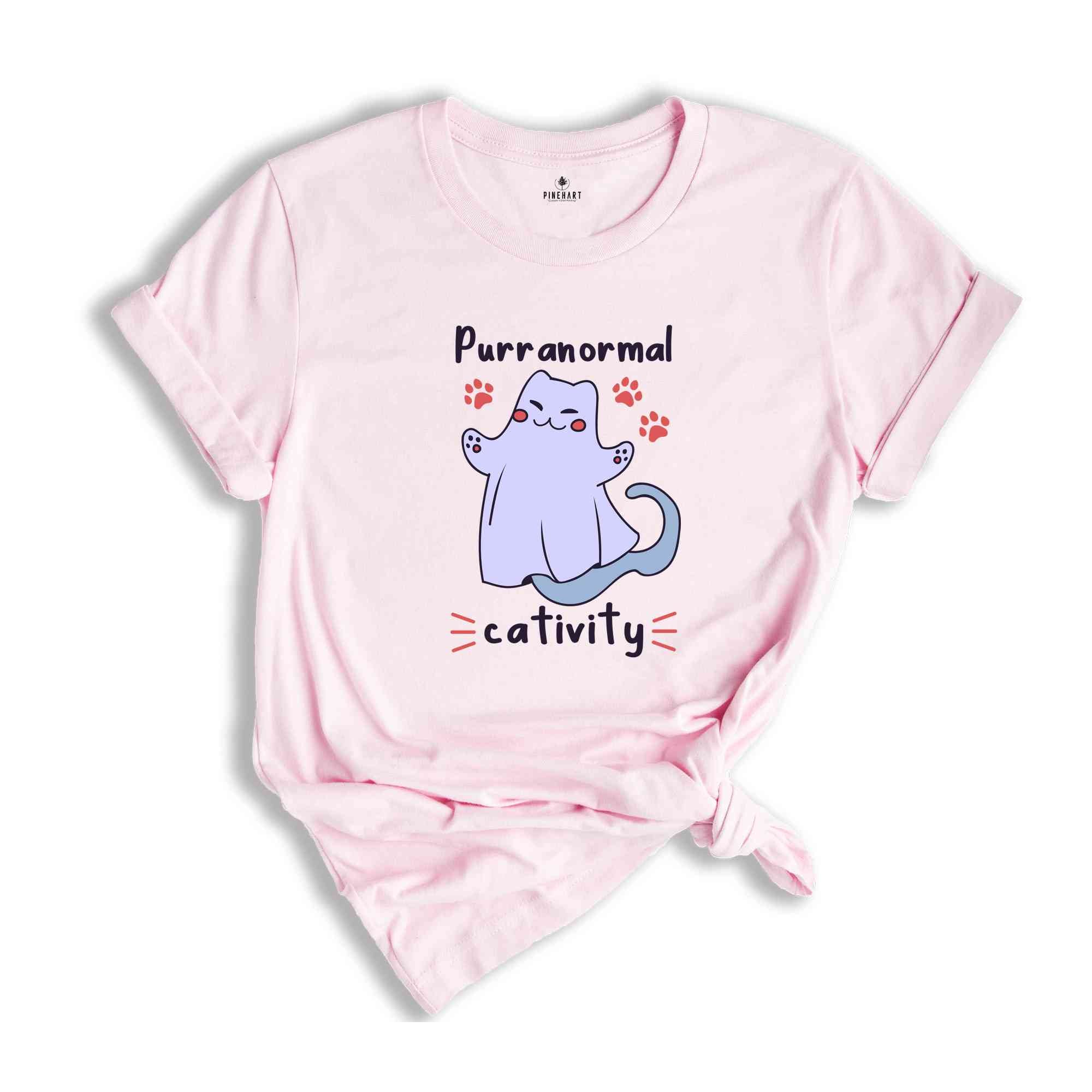 Purranormal Cativity Shirt, Spooky Season Shirt, Cute Cat Shirt, Cat Lover Halloween Gift, Halloween Shirt, Cat Shirt, Cat Mom Shirt