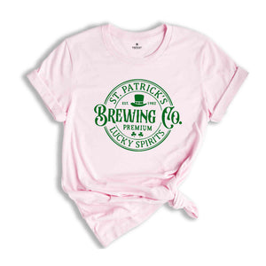 St. Patrick’s Brewing Co Premium Lucky Spirits Shirt, Lucky Shirt, Funny St Patrick's Day Shirt, Shamrock Shirt, Drinking Shirt