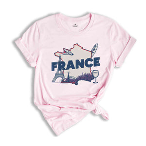 Retro France Shirt, France Travel Shirt, Country Travel Shirt, Shirt For Traveler, Travel Lover Gift, Travel Tee, Trip Shirt