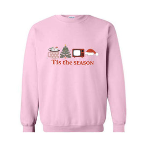 Tis the Season Sweatshirt, Christmas Hoodie, Cute Christmas Hoodie, Christmas Coffee Hoodie, Funny Christmas Hoodie, Christmas Tree Hoodie