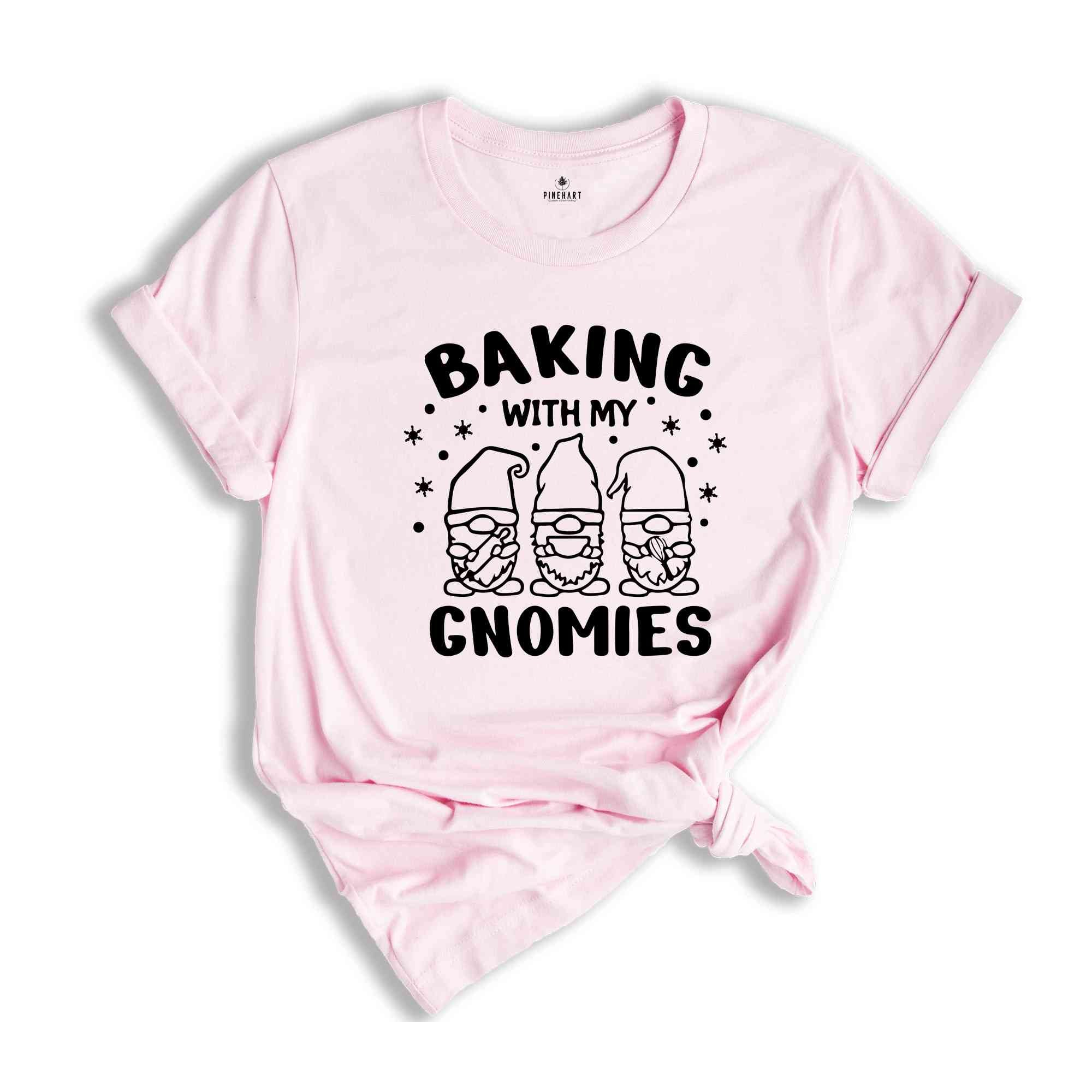 Baking With My Gnomes Shirt, Christmas Gnomes Shirt, Gift for Christmas, Christmas Gnomes Shirt, Baker Gnomes Shirt, Happy Christmas Shirt