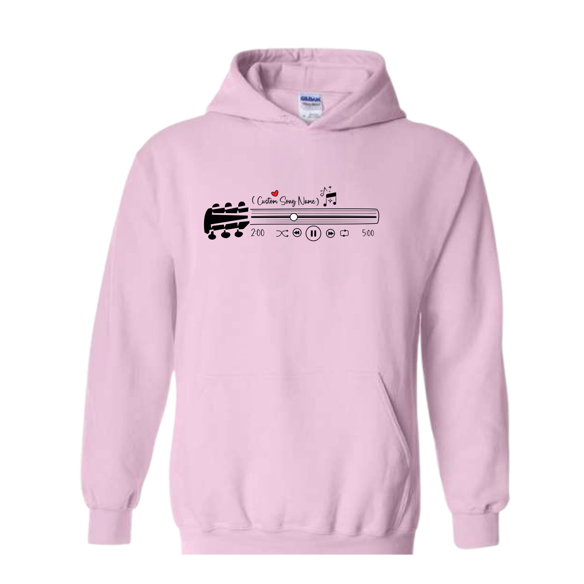 Guitar Sweater, Music Sweater, Heart Sweater, Custom Song Name Sweatshirt, Songs Sweater, Music Bar Sweatshirt, Trendy Sweater