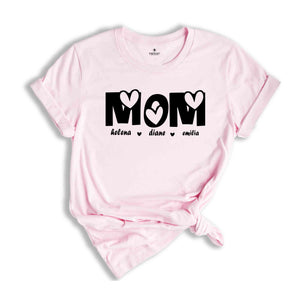 Custom Mama Shirt, Mother's Day Shirt, Custom Kid's Names, Gift For Mom, Mom Shirt With Names, Personalized Mama T-Shirt