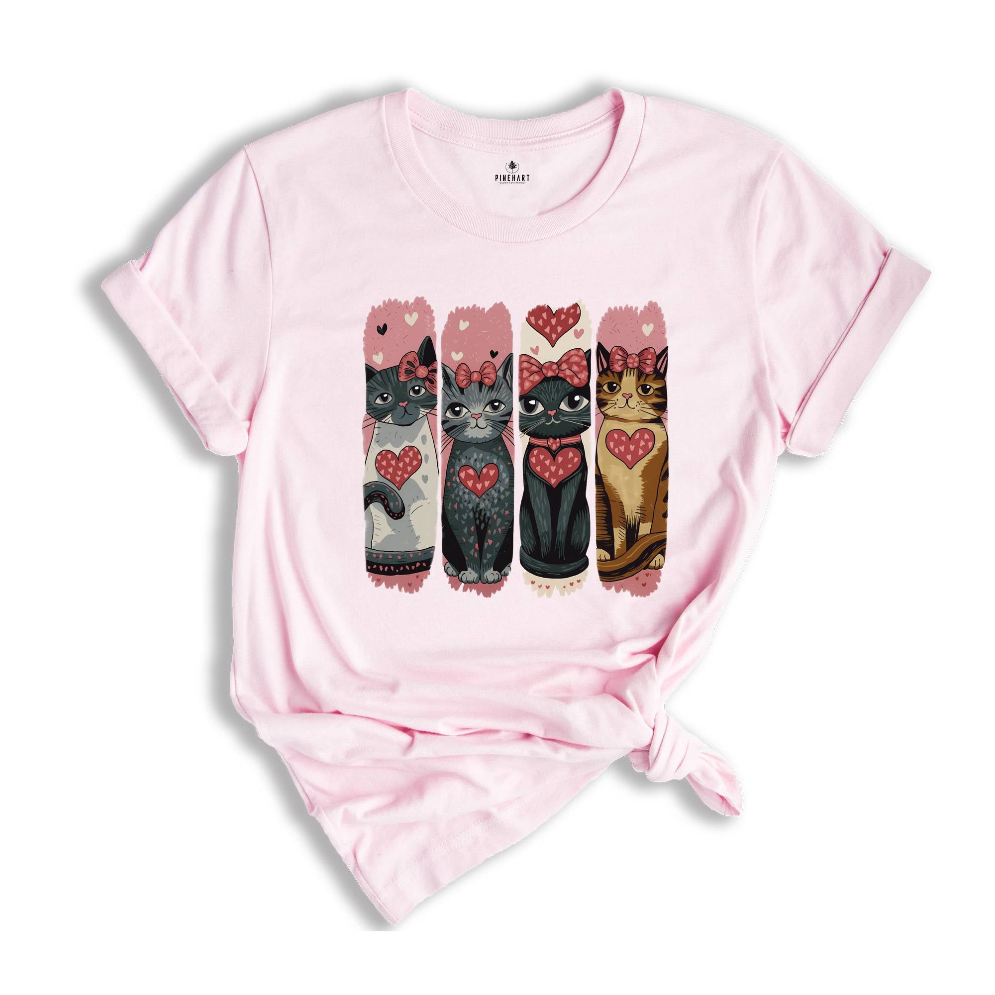 Valentine Cat Shirt, Cute Valentines T-Shirt, Cat Lover Shirt, Cat Shirt, Valentines Shirt, Cat Lover Tee, Cat Mom, Valentines Gift