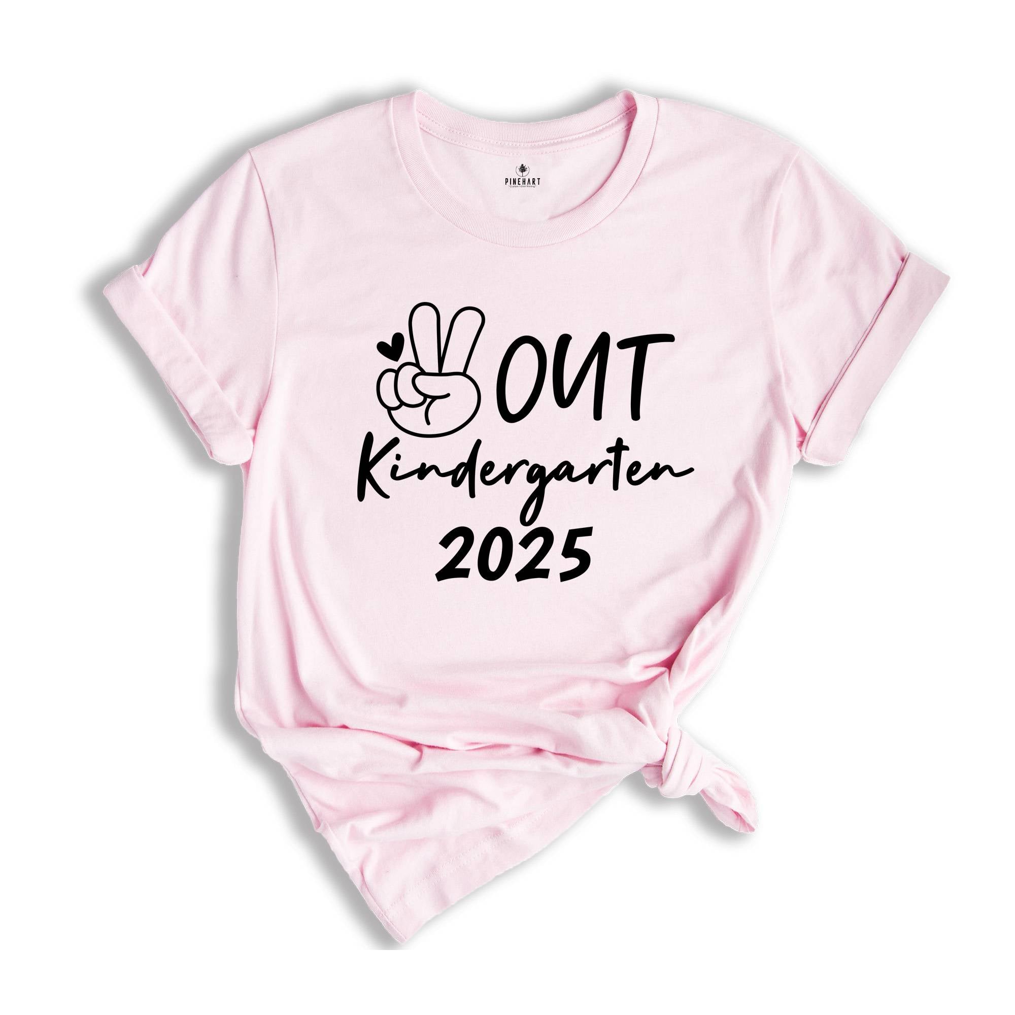 Peace Out Kindergarten 2025 Shirt, End Of The School Shirt, Last Day Of School Shirt, Kids Graduation Shirt, Tie Dye Shirt, Preschool Shirt