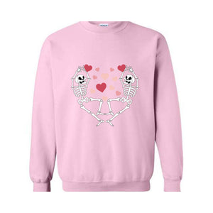 Dancing Skeletons Valentine's Sweatshirt, Retro Valentine's Sweatshirt, Valentine's Sweatshirt, XOXO Sweatshirt