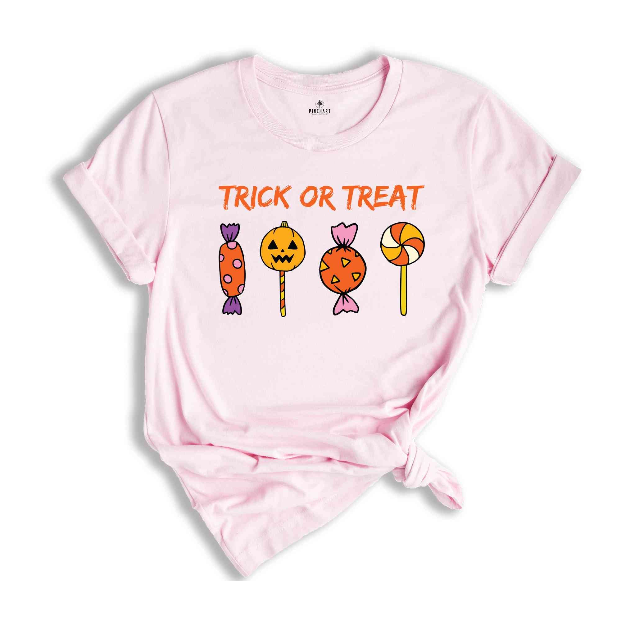 Trick Or Treat Shirt, Halloween Candy T-Shirt, Halloween Treats Tee, Pumpkin Shirt, Halloween Gifts For Candy Lovers