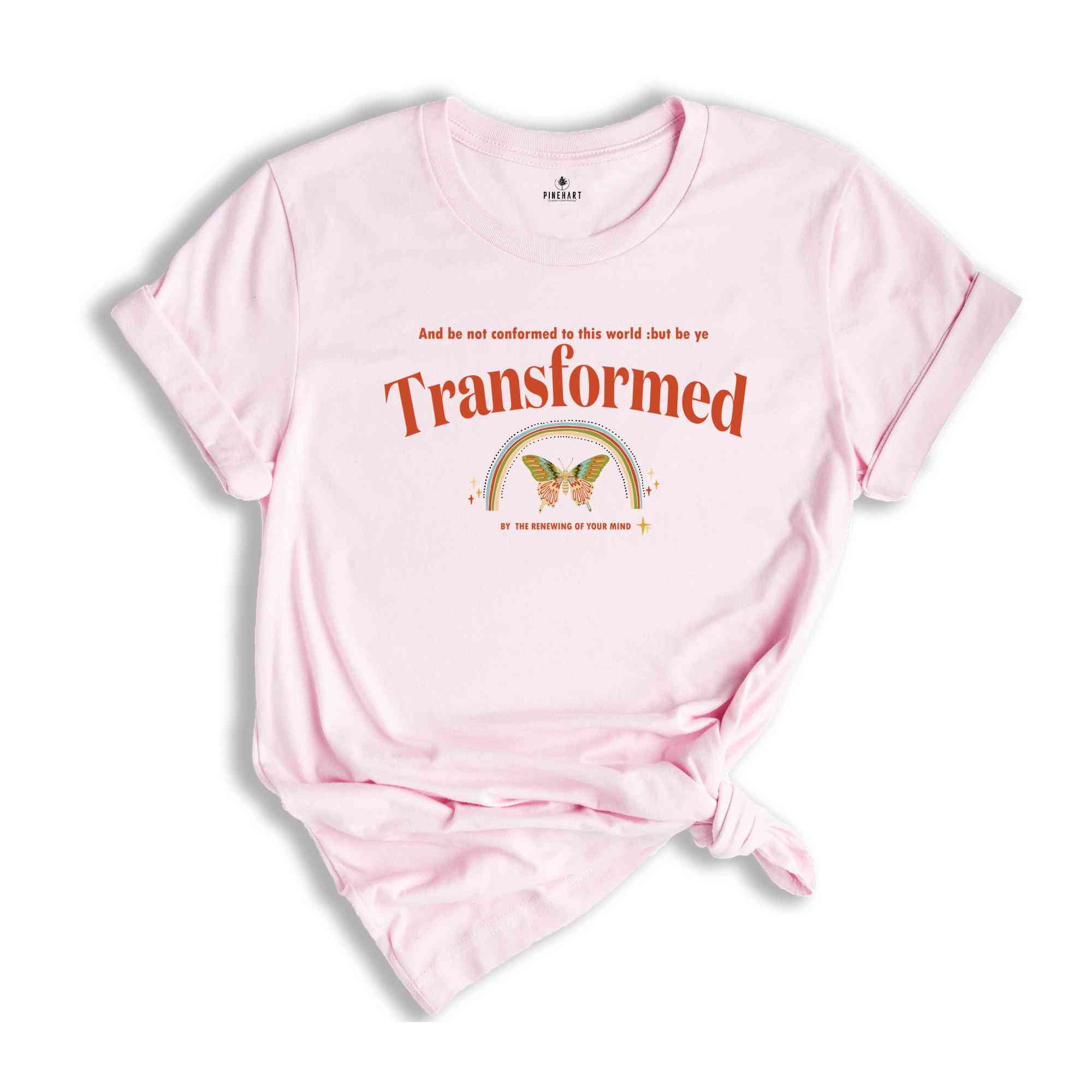 Inspirational Butterfly Shirt, Transformed shirt, Baptism Gift shirt,Faith Butterfly Shirt, Christian Faith Apparel