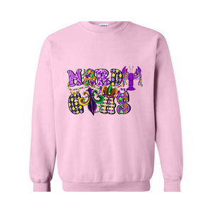 Mardi Gras Celebration Sweatshirt, Festival Hoodie, Carnival Sweatshirt, Party Wear, Mardi Gras Gift