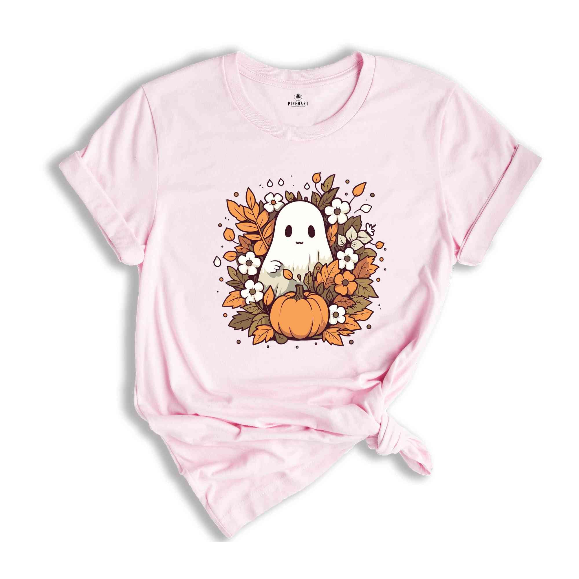 Retro Halloween Pumpkin Shirt, Vintage Floral Halloween Shirt, Retro Ghost Shirt, Vintage Ghost Shirt, Halloween Gifts