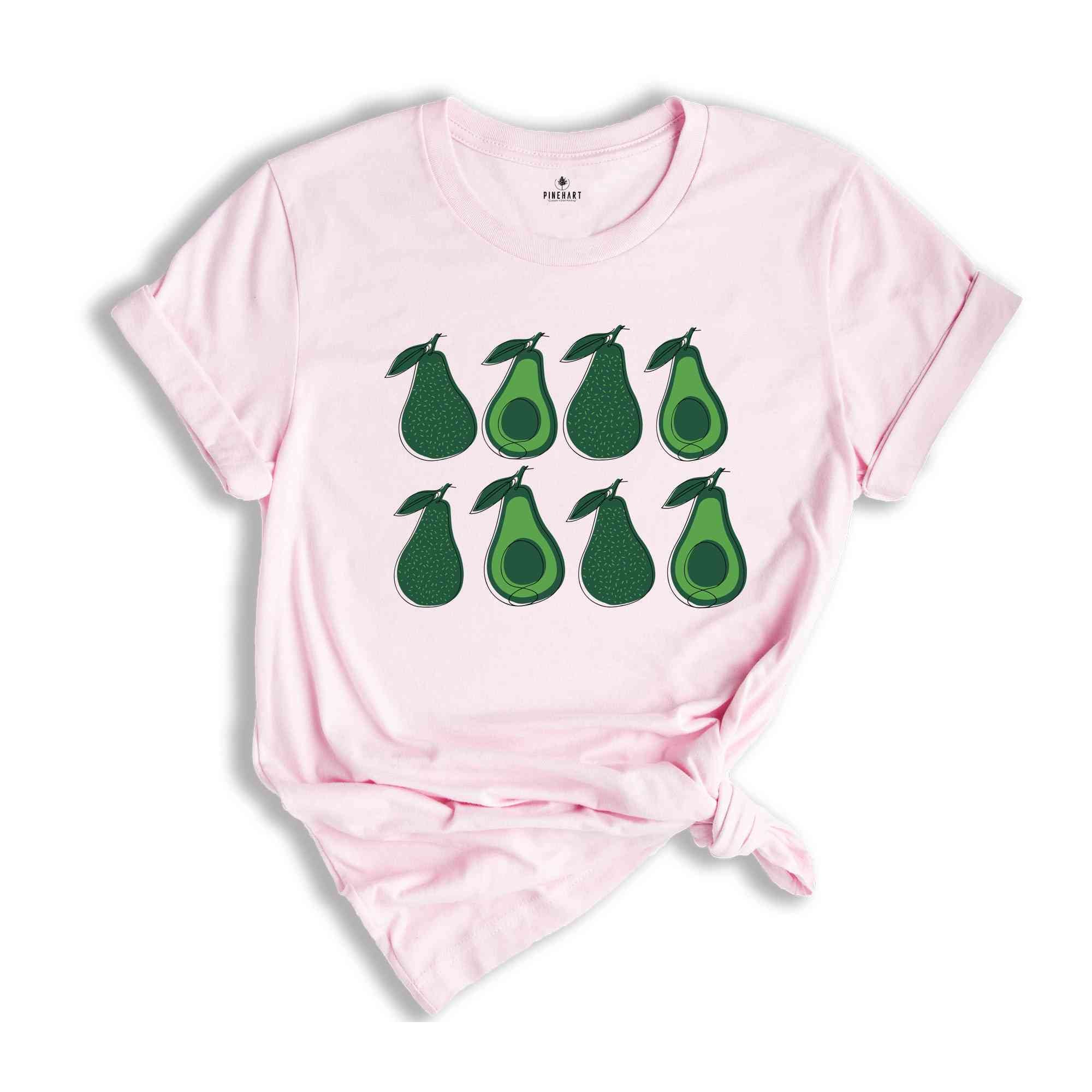 Avocado T-Shirt, Avocado Lovers T-Shirt, Fruit Shirt, Foodie Gift, Avocado Lovers Tee, Healthy Life Style Shirt