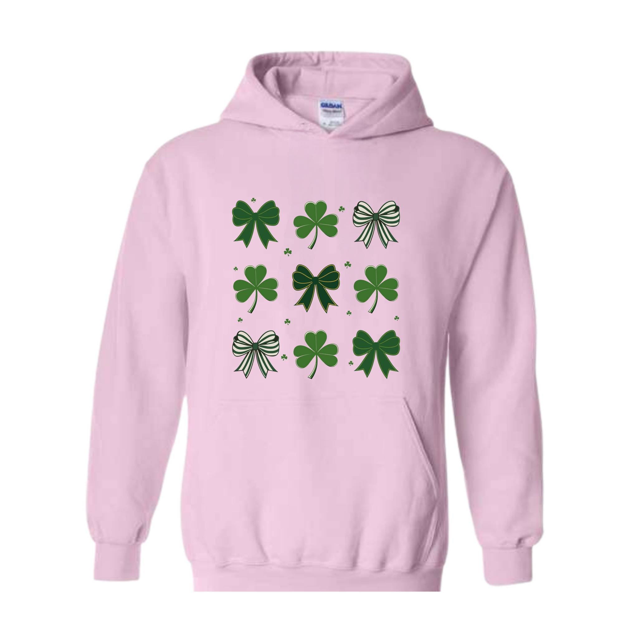 St Patrick's Day Bow Sweatshirt, St Patrick's Day Hoodie, Lucky Shamrock Hoodie, St Patricks Gift, St Patty's Hoodie, Irish Bow Hoodie