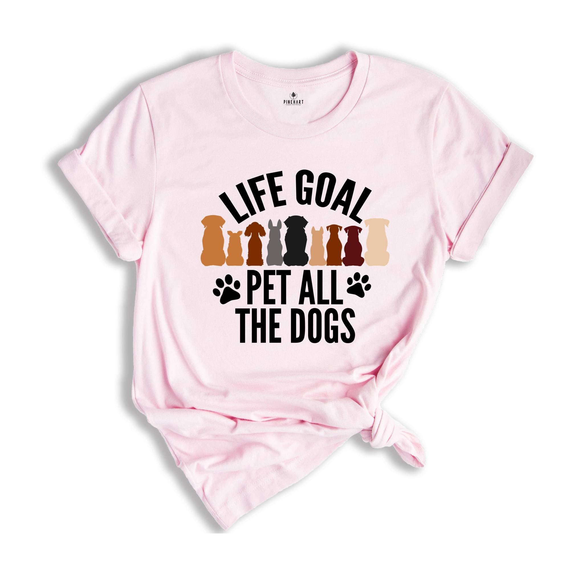 Life Goal Pet All The Dogs Shirt, Dog Lover T Shirt, Animal Lover Shirt, Retro Animal Tee, Retro Dogs Shirt, Fur Friends Shirt