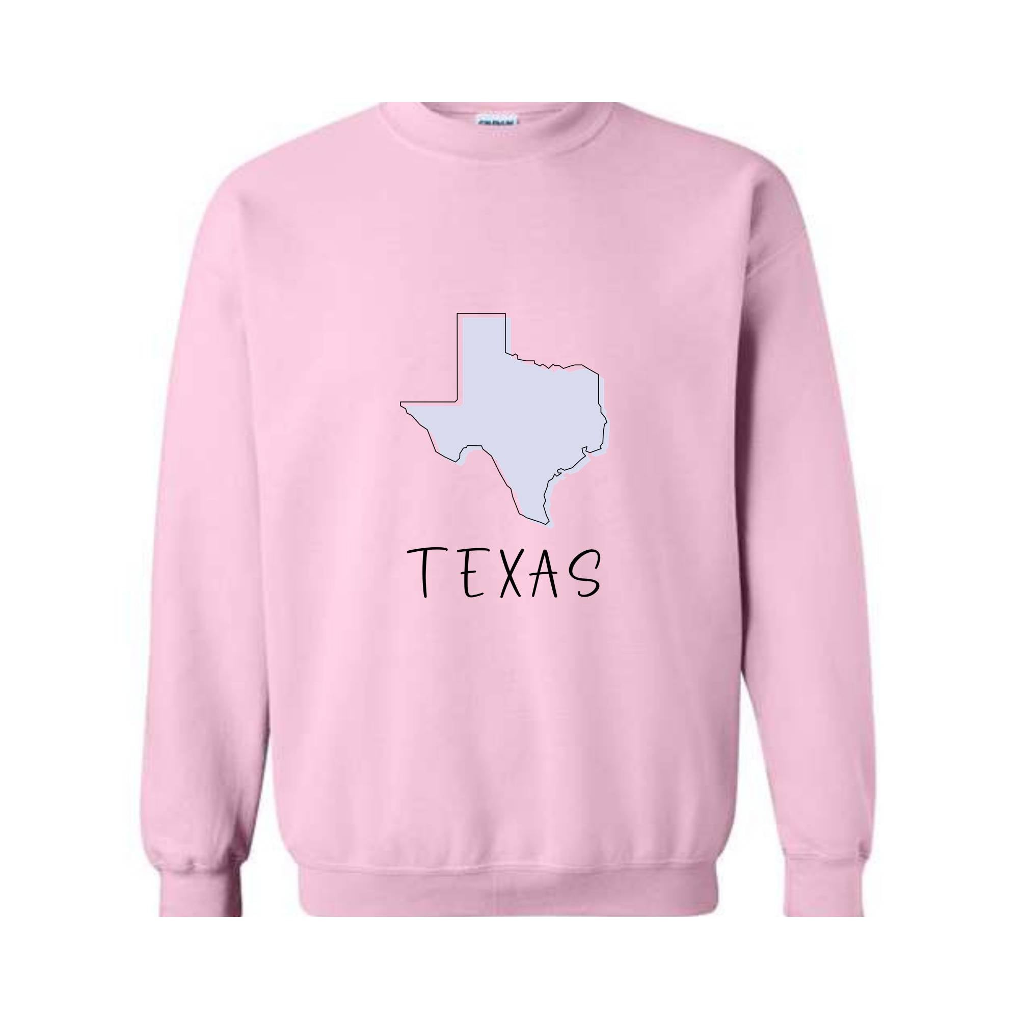 Texas Sweatshirt, States Sweatshirt, Texas Lover Sweatshirt, Trendy Texas Sweatshirt, Texas Map Sweatshirt, Texas Travel Sweatshirt