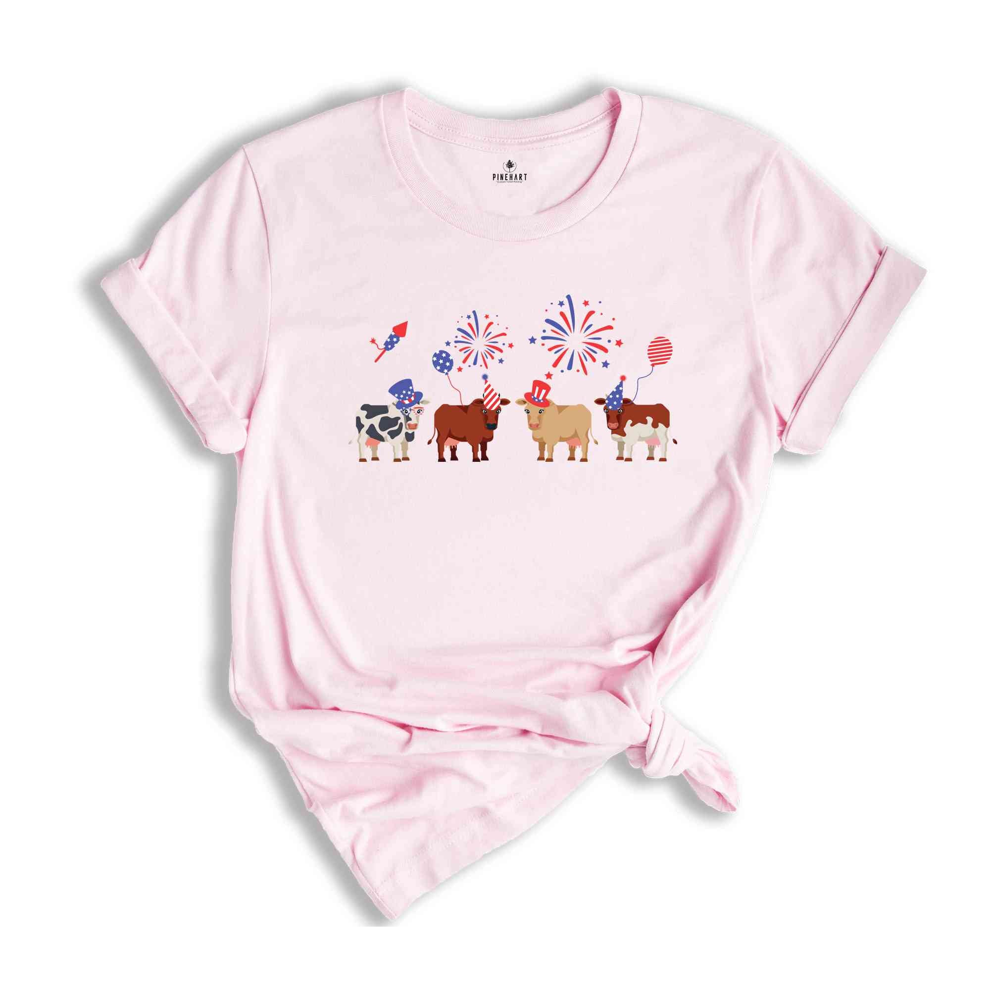 Cute Cows Shirt, 4th Of July Cows Shirt, Cows Shirt, American Flag Shirt, Independence Day Shirt, Western Shirt, Patriotic Shirt, Farm Tee