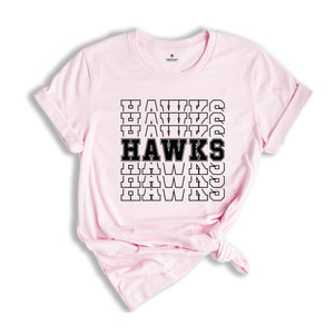 Team Mascot Shirt, Hawks Team Shirt, Hawks Football Shirt, Hawks Fan Shirt, Hawks School Shirt, Hawks School Spirit, Hawks Basketball Tee