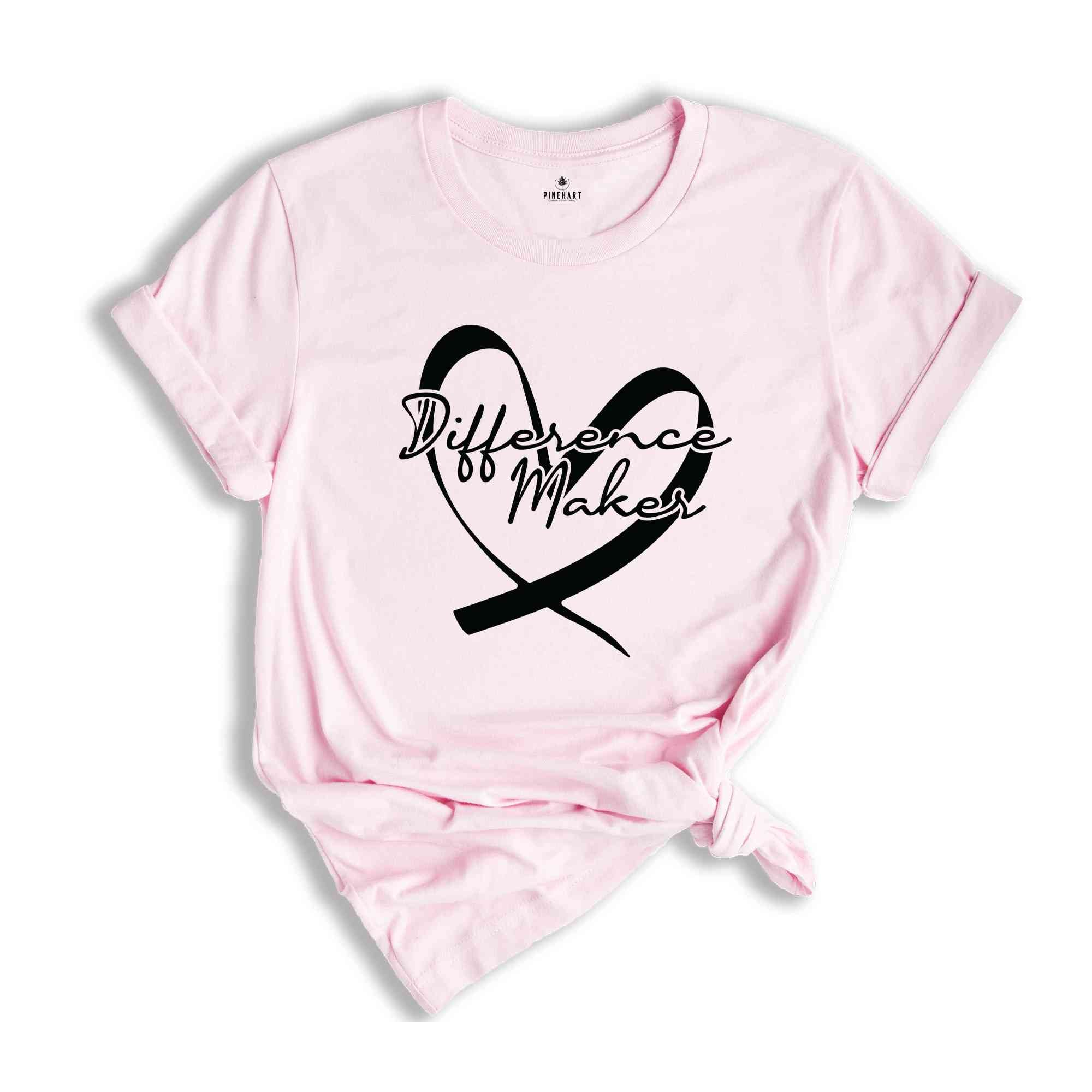 Difference Maker Heart Shirt, Motivational Shirt, Kindness Shirt, Be The Difference Shirt, Difference Maker Shirt, Heart Shirt