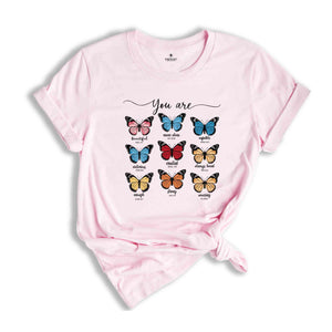 Bible Verse Shirt, Butterfly Shirts, Trendy Christian Shirt, Cute Jesus Shirt, You Are Beautiful Shirt, Positive Sayings Shirt