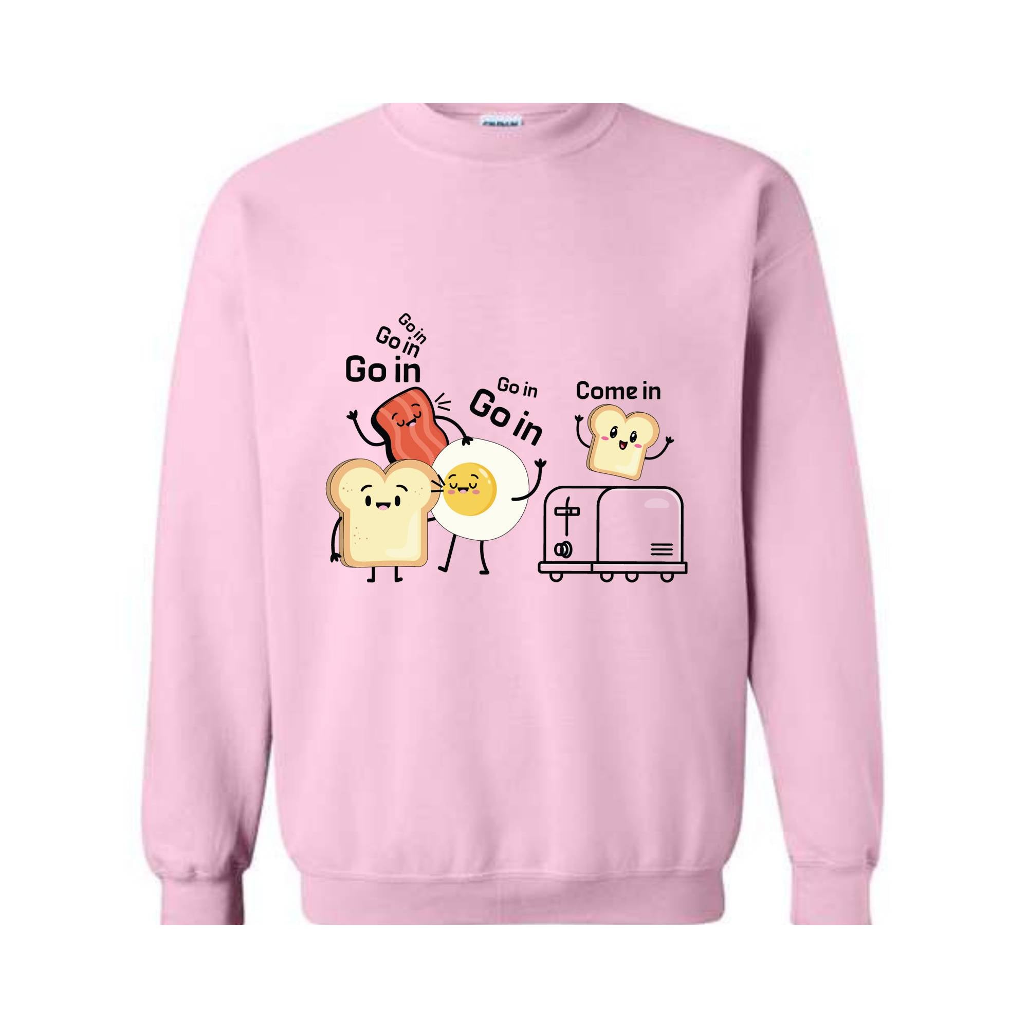 Funny Sweater, Go in Sweater, Funny Toast with Toaster, Trendy Sweater, Toast with Egg Sweater, Sarcastic Sweater